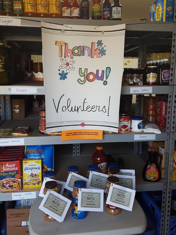 Food Bank thank you volunteers